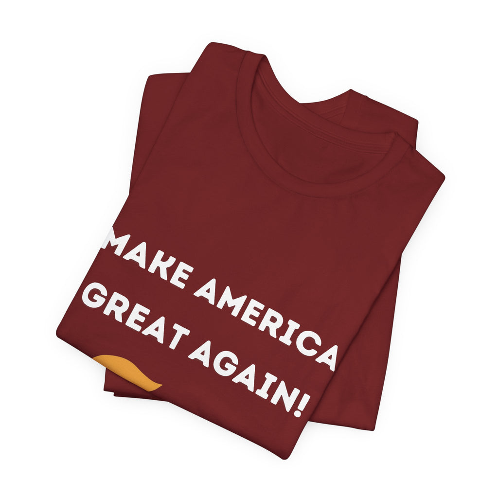 Make America Great Again #TrumpWon Mens Womans Jersey Short Sleeve Tee, Election Tee, Political Shirt, Patriotic Apparel, American Flag Clothing