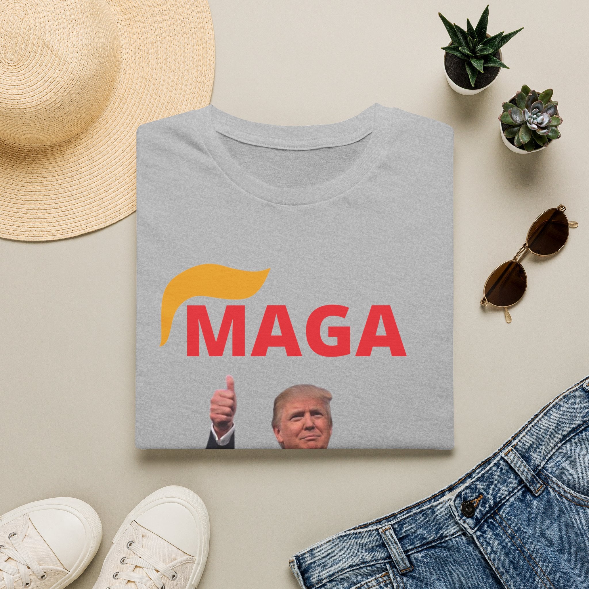 MAGA Thumbs-Up T-Shirt — "THANK GOD!" Political Statement Tee