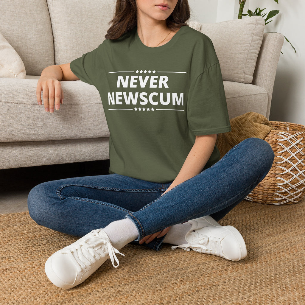 Never Newscum T-Shirt — Bold Political Statement Tee