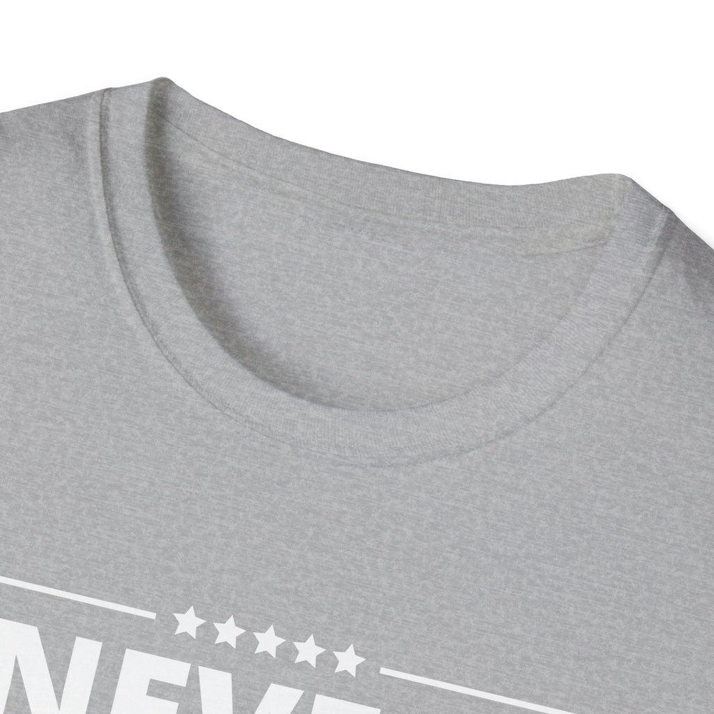 Never NewScum Mens Womans Softstyle T-Shirt, Funny Graphic Tee, Statement Shirt, Casual Wear, Gift for Friends, Political NeverNewScum.com