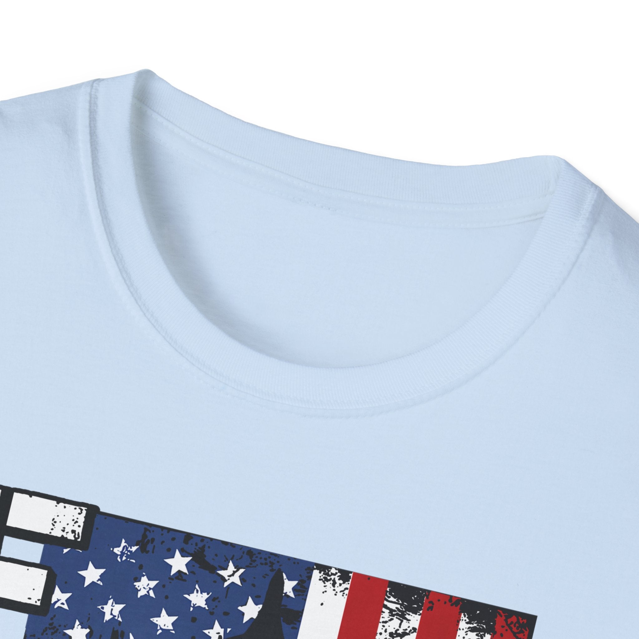 FAFO Patriotic Political Portrait T-Shirt | Flag Background, Bold Lettering
