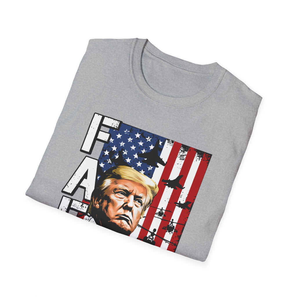 Trump Flag FAFO Graphic T-Shirt — MAGA Patriotic Portrait Tee