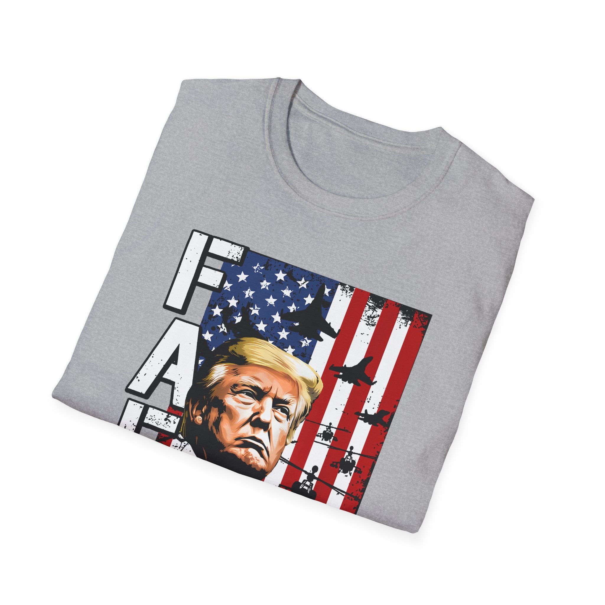 Trump Flag FAFO Graphic T-Shirt — MAGA Patriotic Portrait Tee
