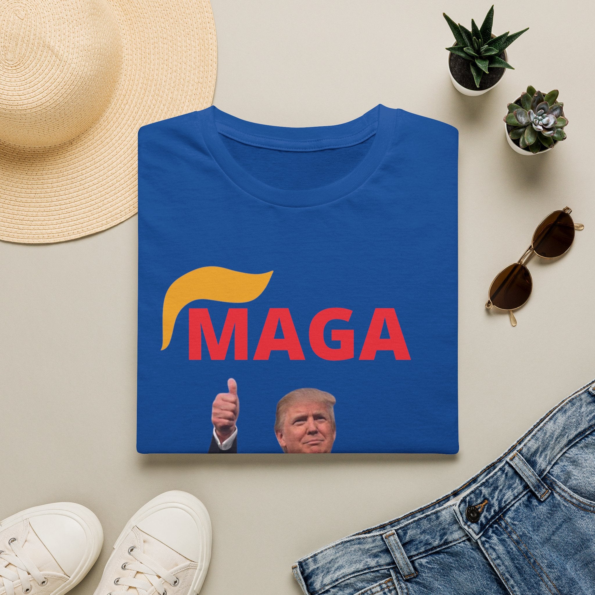 MAGA Thumbs-Up T-Shirt — "THANK GOD!" Political Statement Tee