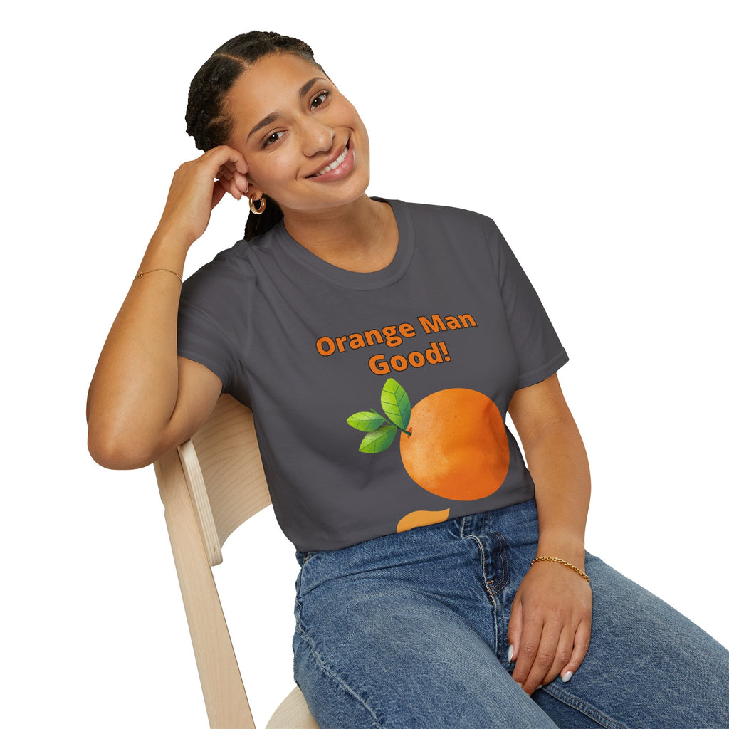 Orange Man Good Softstyle T-Shirt, Trump 2020 Tee, Unisex Shirt, Mens Womens DJT Gift, #TrumpWon