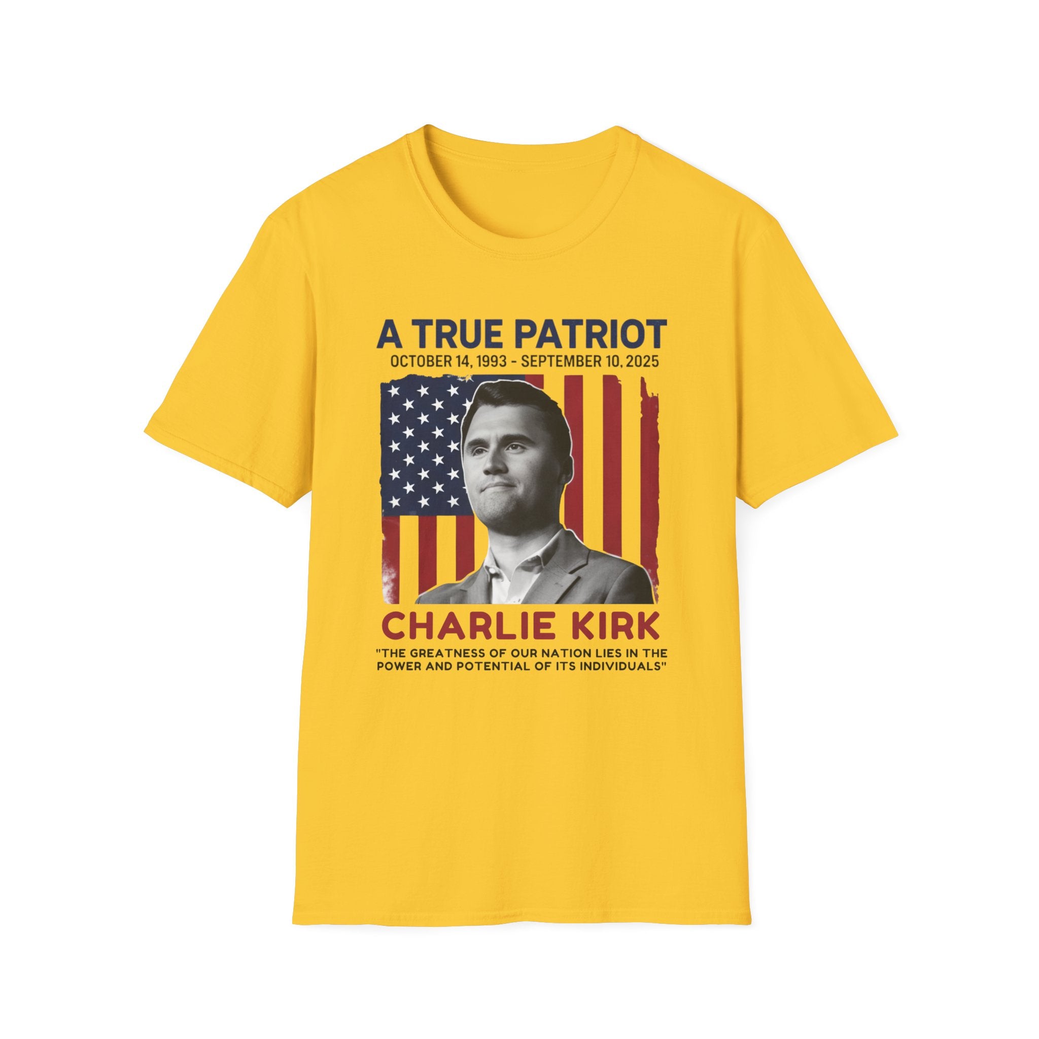 Patriotic Softstyle T-Shirt, Unisex Tee, American Flag Shirt, 4th of July Celebration, Memorial Day Outfit, Gift for Patriots