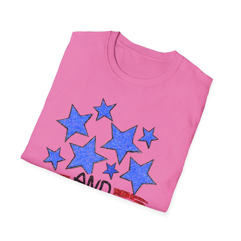 American Flag T-Shirt - Blue Stars & Stripes Patriotic Tee