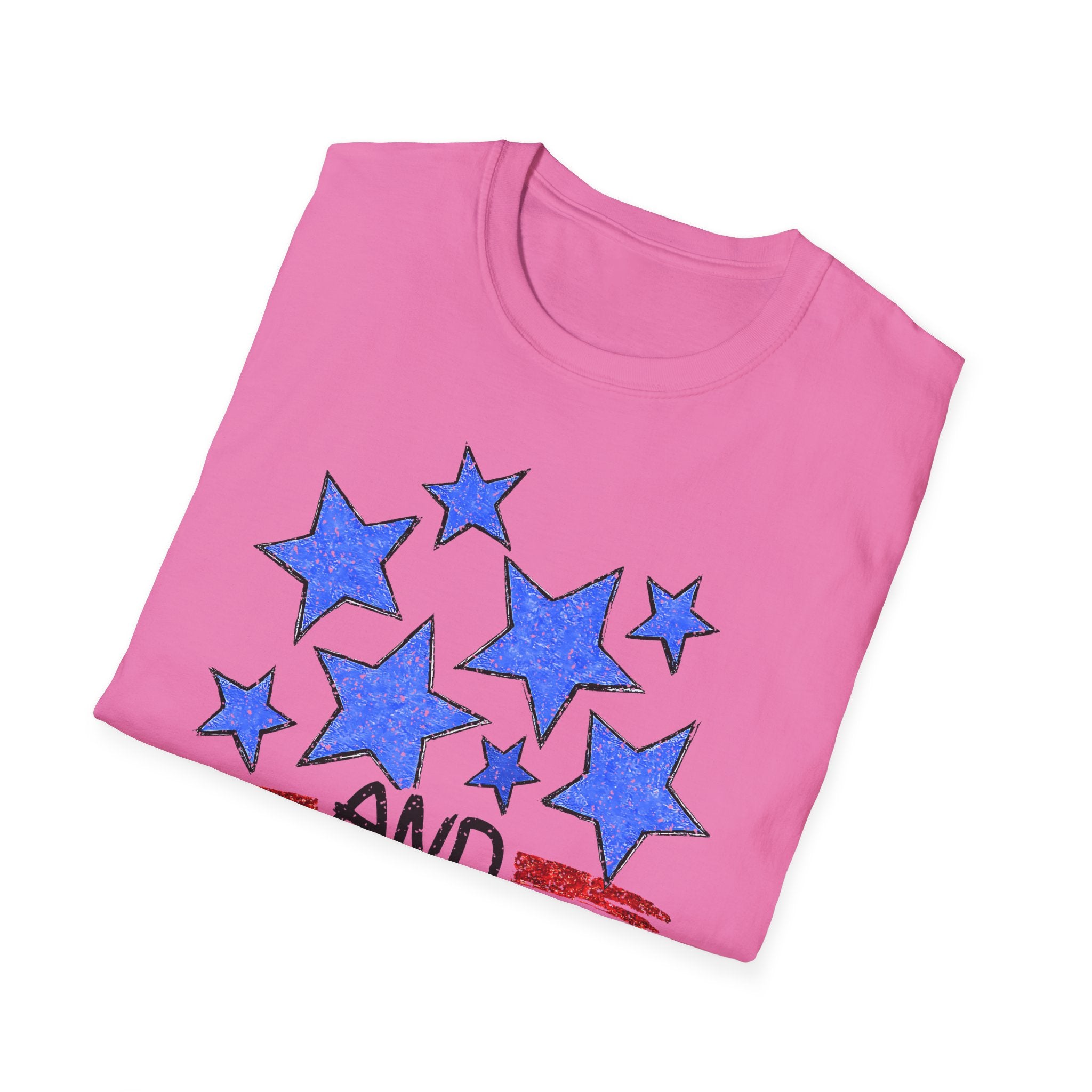 American Flag T-Shirt - Blue Stars & Stripes Patriotic Tee