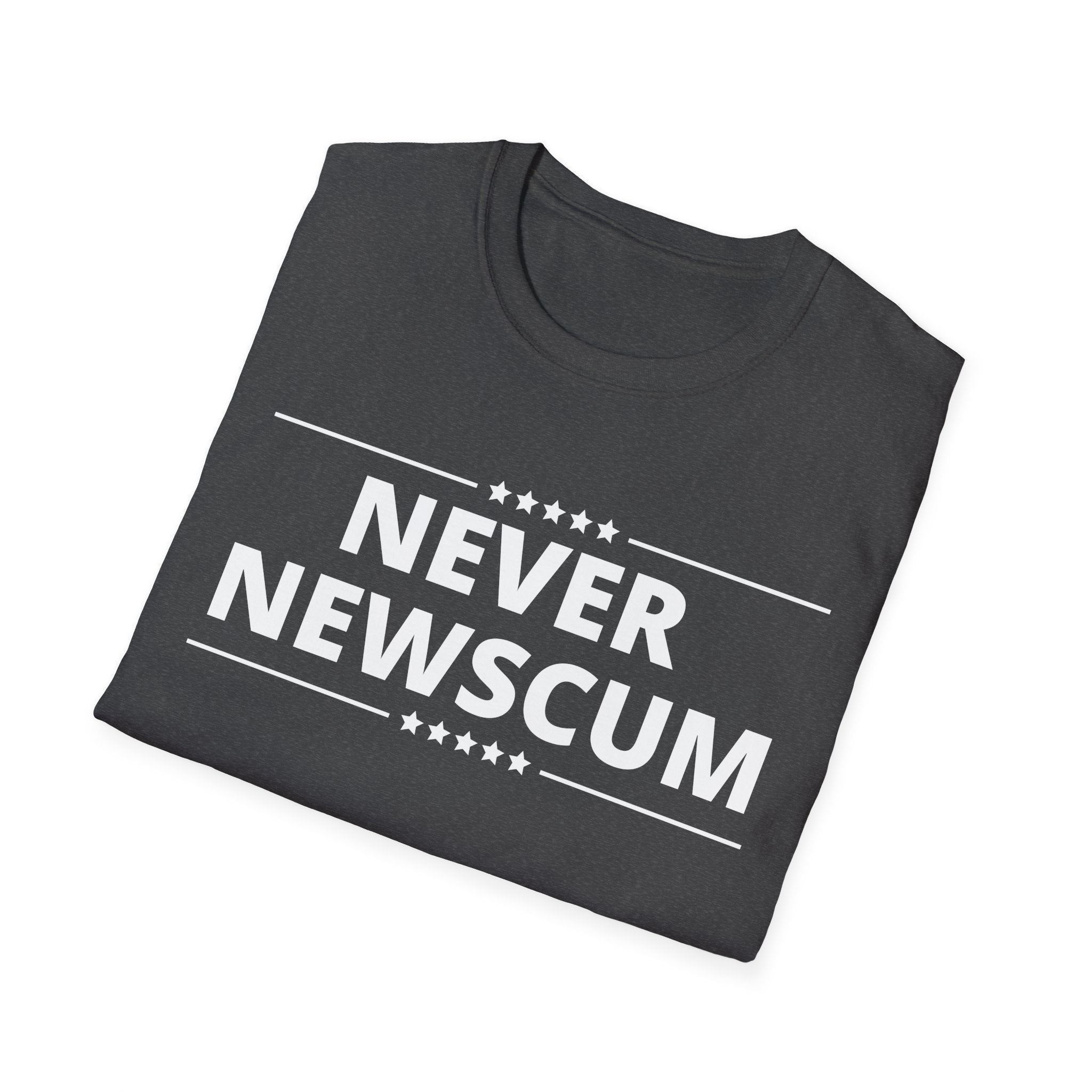 Never Newscum T-Shirt — Bold Political Statement Tee