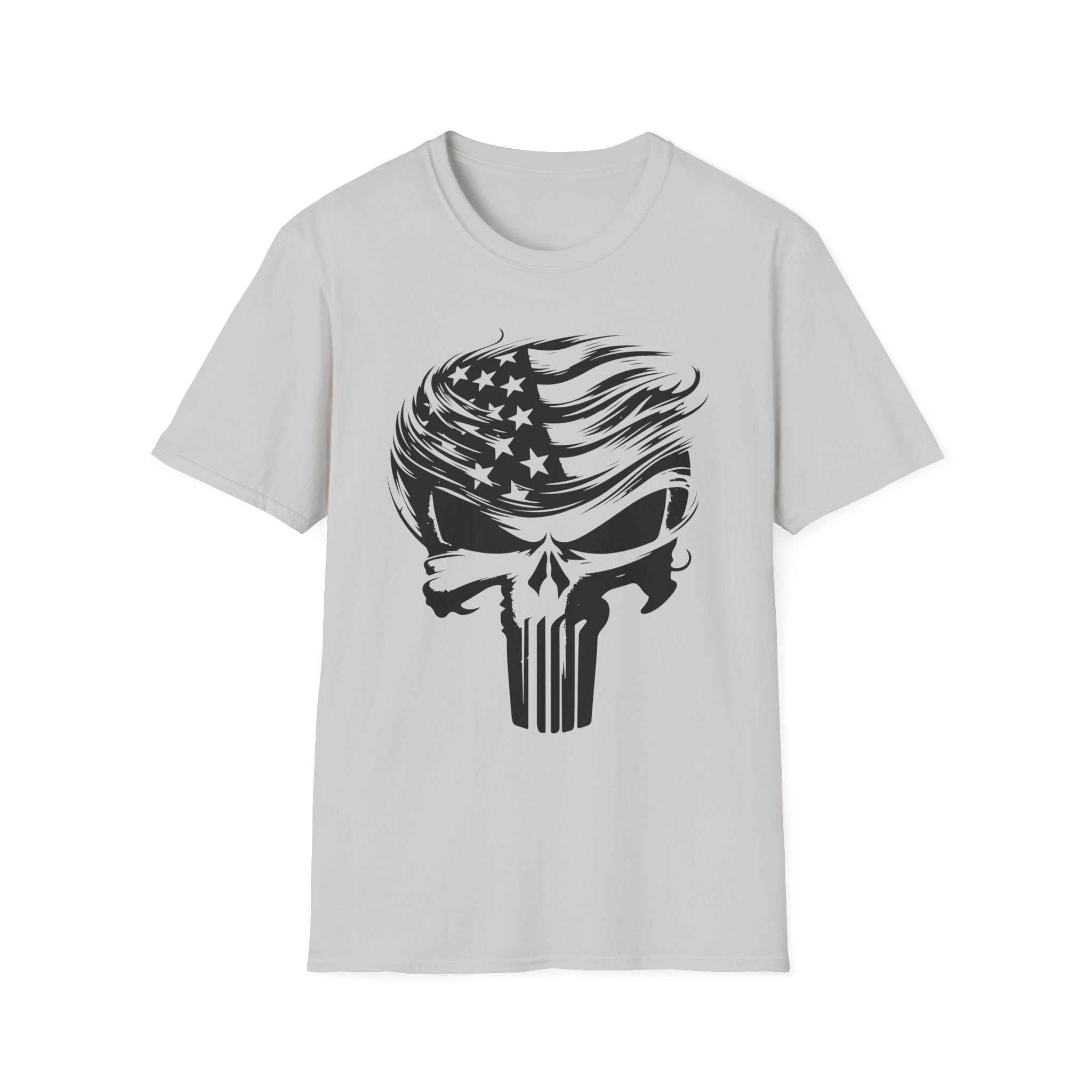 Punisher Patriotic Skull Graphic T-Shirt | Mens Womans  Softstyle Tee, Unique Gift, Casual Wear, Festival Apparel, Statement Shirt