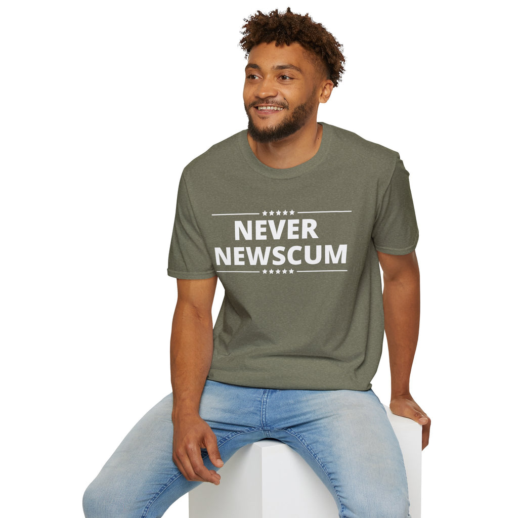 Never Newscum T-Shirt — Bold Political Statement Tee