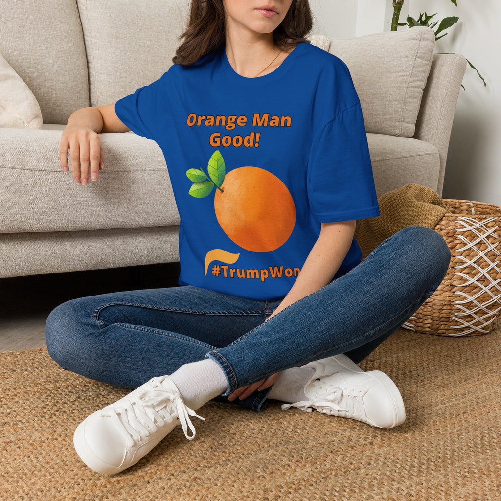 Orange Man Good Softstyle T-Shirt, Trump 2020 Tee, Unisex Shirt, Mens Womens DJT Gift, #TrumpWon