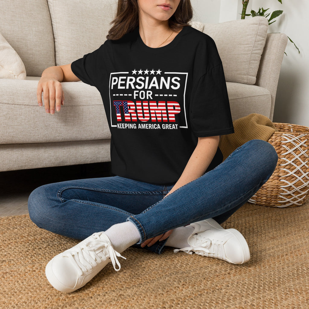 Persians for Trump T-Shirt — Patriotic American Flag Design #Iran #Persia #Trump