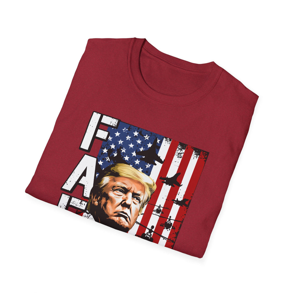 Trump Flag FAFO Graphic T-Shirt — MAGA Patriotic Portrait Tee