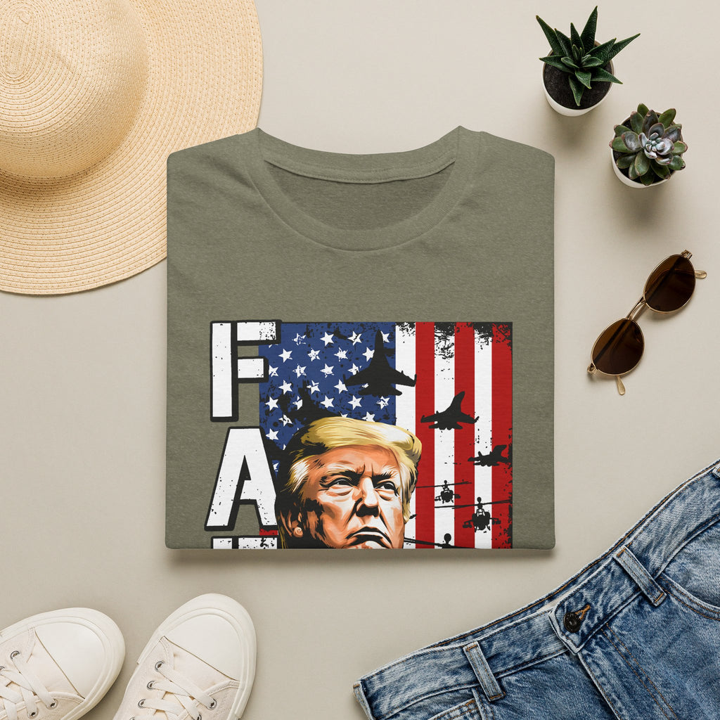Trump Flag FAFO Graphic T-Shirt — MAGA Patriotic Portrait Tee