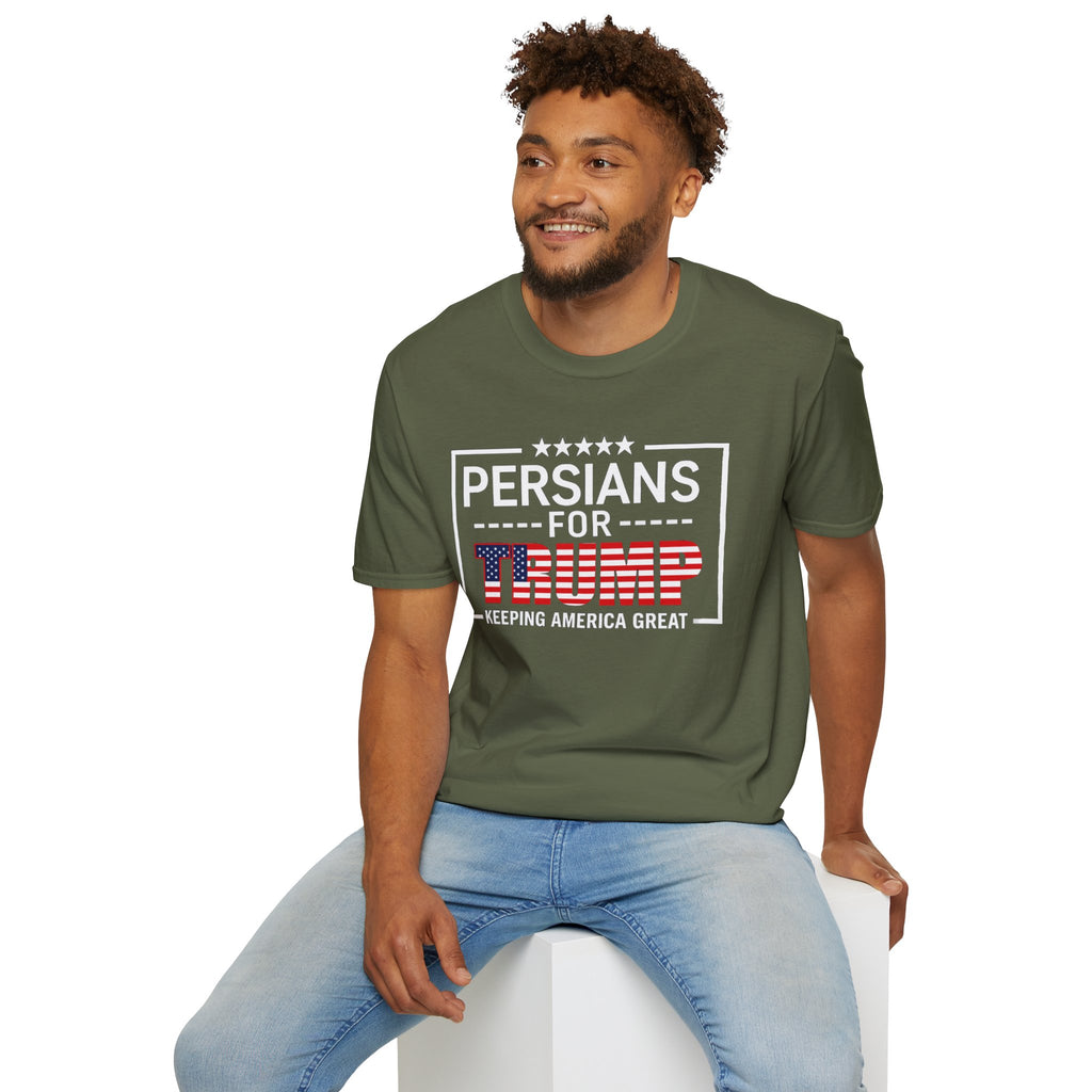 Persians for Trump T-Shirt — Patriotic American Flag Design #Iran #Persia #Trump