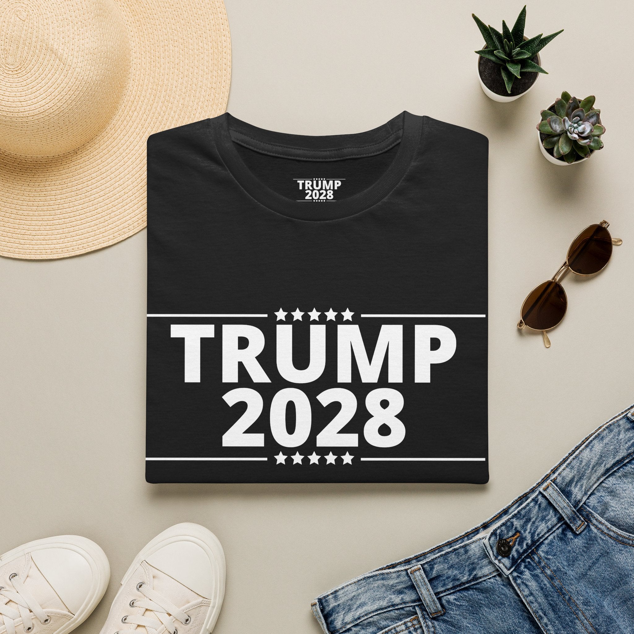 Trump 2028 Mens and Womans Softstyle T-Shirt | Political Apparel, Election 2028 Shirt, Campaign Tee, Gifts for Supporters, Rally Wear