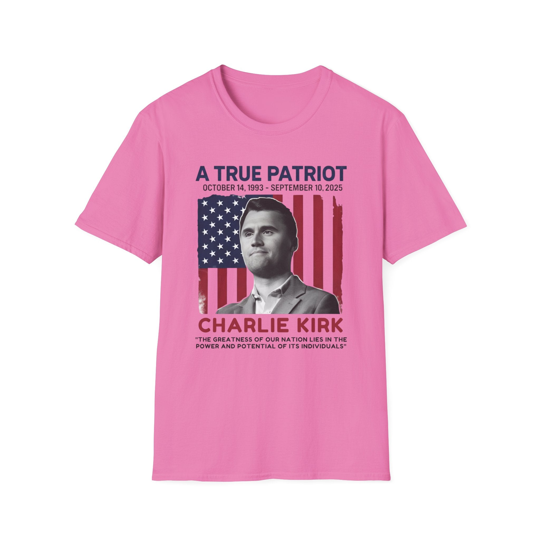 Patriotic Softstyle T-Shirt, Unisex Tee, American Flag Shirt, 4th of July Celebration, Memorial Day Outfit, Gift for Patriots