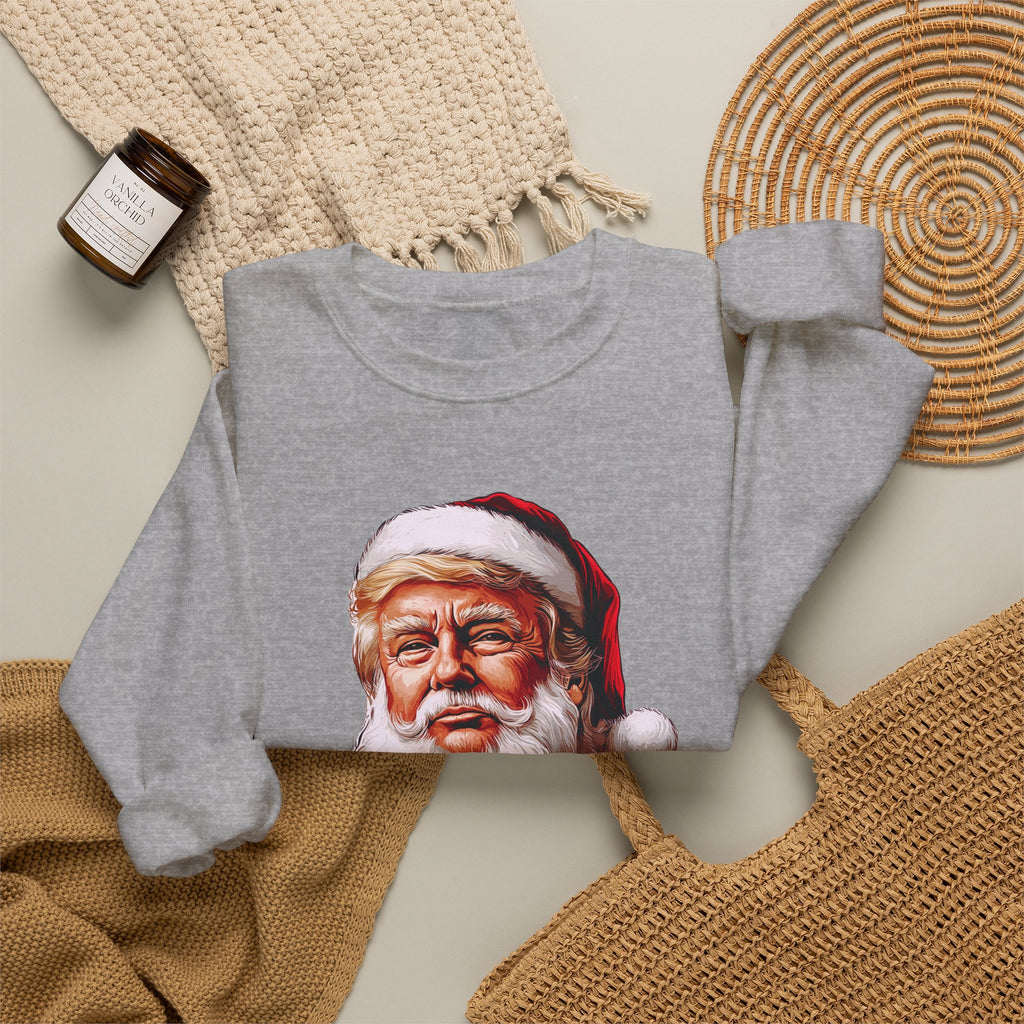 Trump Santa Face Illustration Make Christmas Great Again Sweatshirt