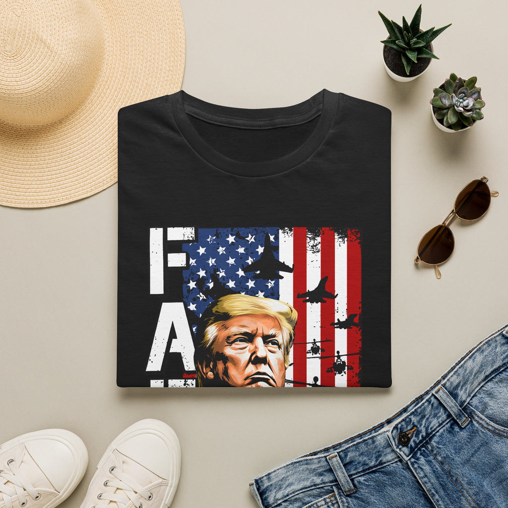 Trump Flag FAFO Graphic T-Shirt — MAGA Patriotic Portrait Tee