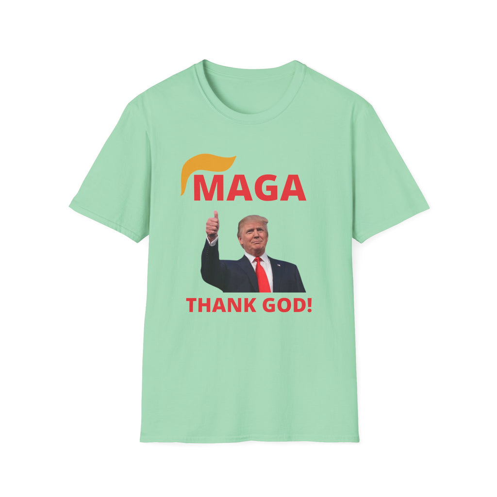MAGA Thumbs-Up T-Shirt — "THANK GOD!" Political Statement Tee