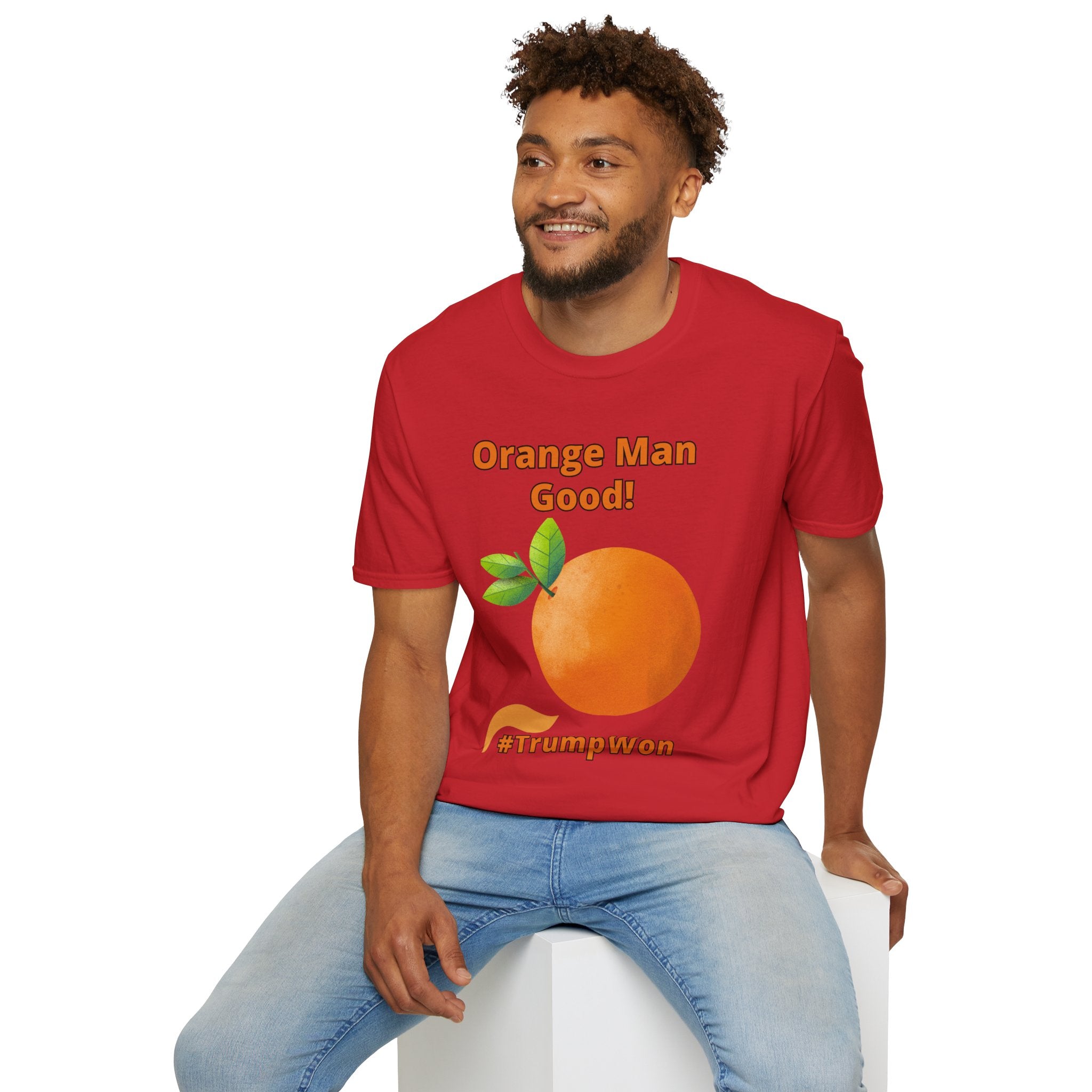 Orange Man Good Softstyle T-Shirt, Trump 2020 Tee, Unisex Shirt, Mens Womens DJT Gift, #TrumpWon