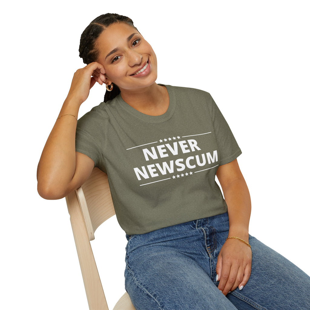Never Newscum T-Shirt — Bold Political Statement Tee