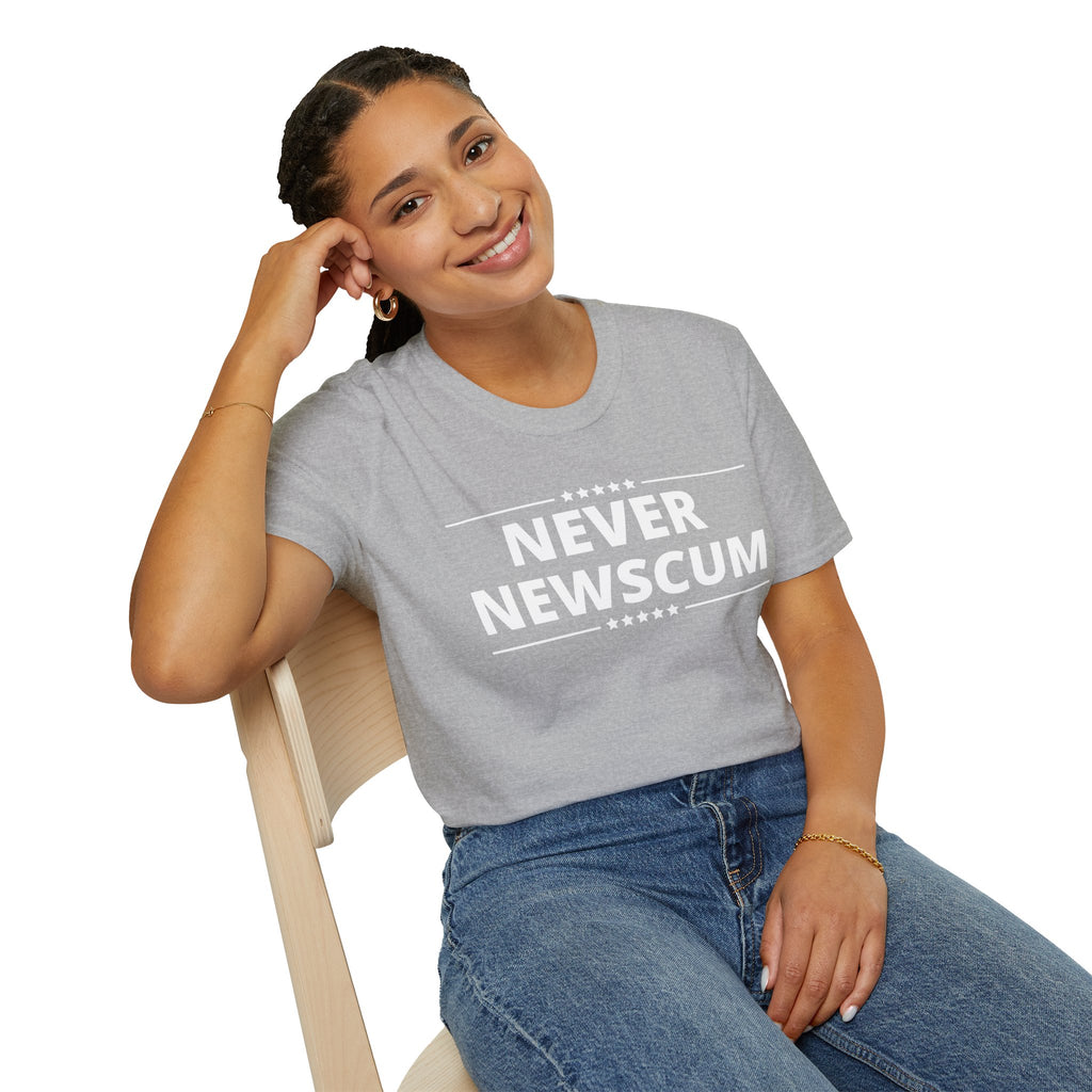Never Newscum T-Shirt — Bold Political Statement Tee