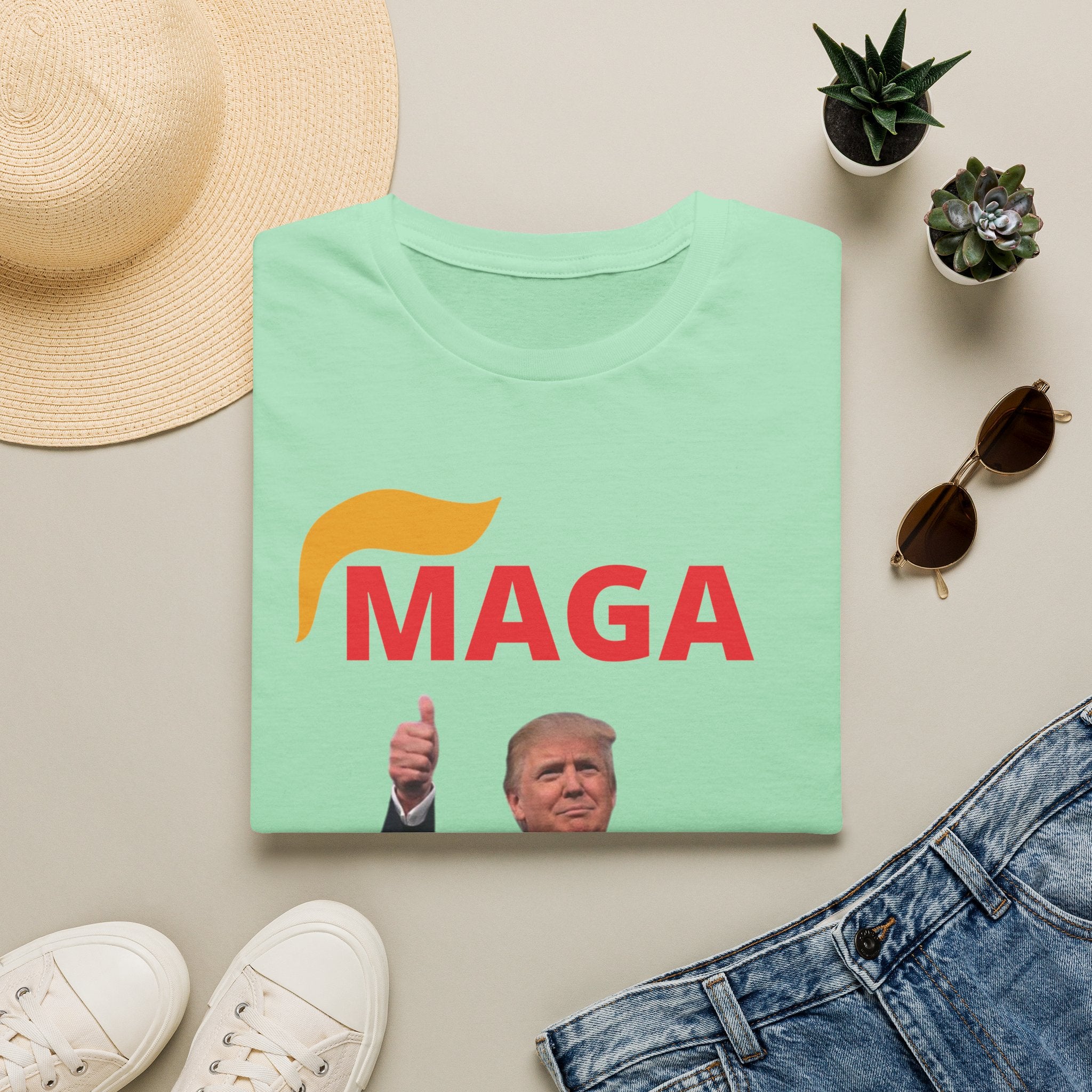 MAGA Thumbs-Up T-Shirt — "THANK GOD!" Political Statement Tee