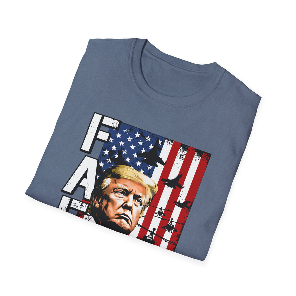 Trump Flag FAFO Graphic T-Shirt — MAGA Patriotic Portrait Tee