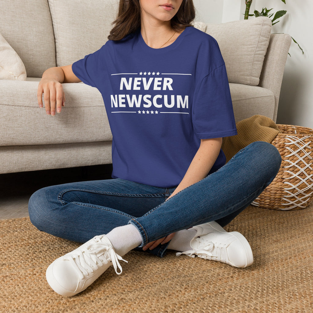 Never Newscum T-Shirt — Bold Political Statement Tee