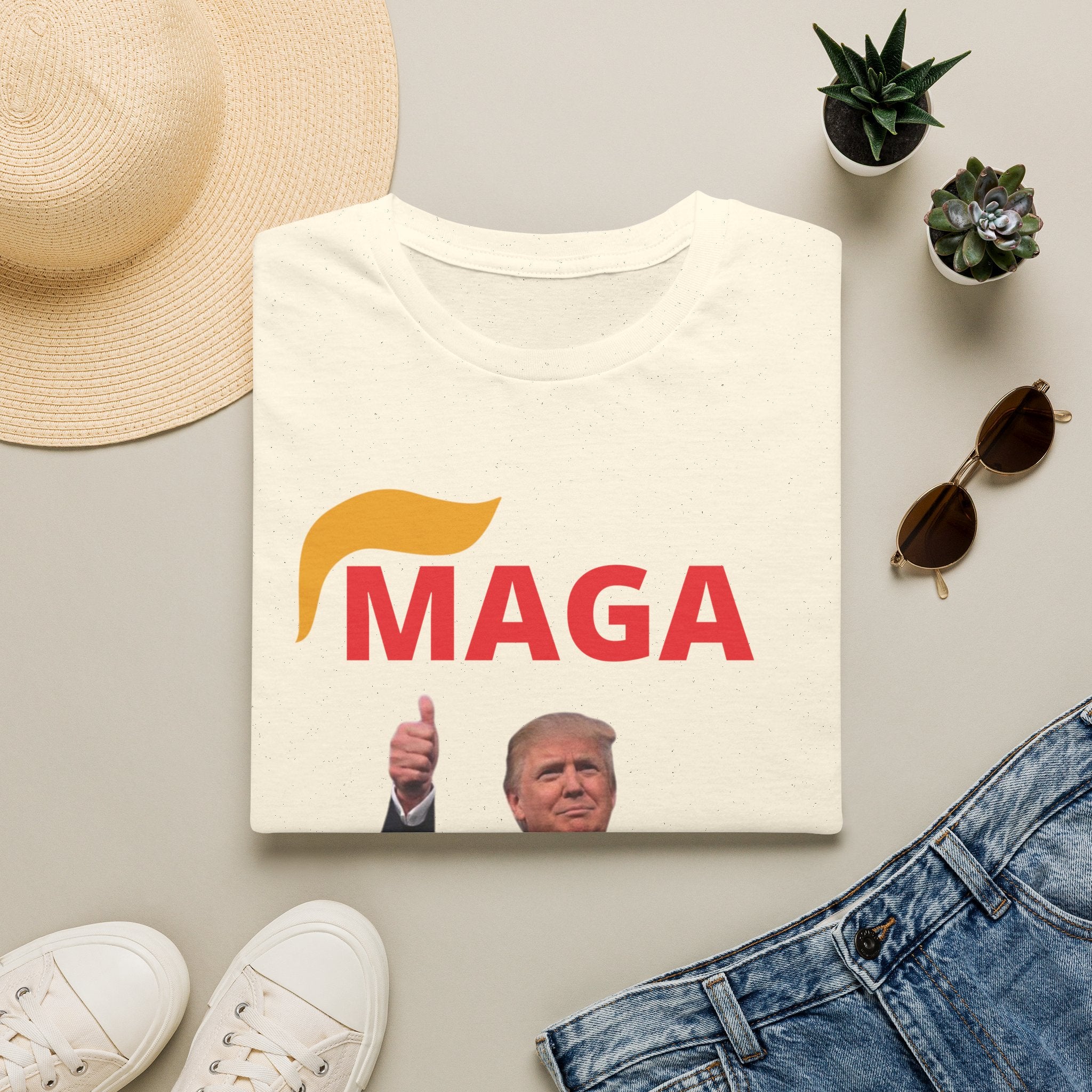 MAGA Thumbs-Up T-Shirt — "THANK GOD!" Political Statement Tee