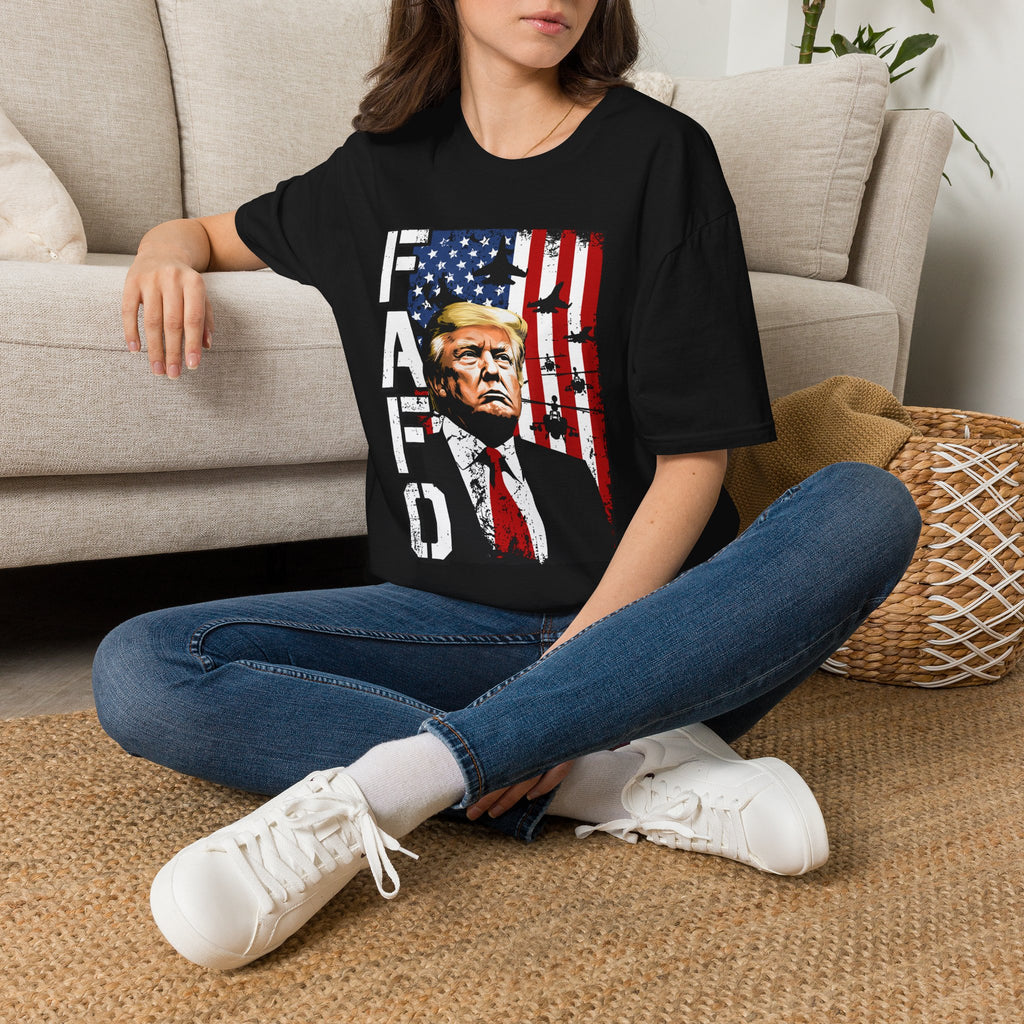 Trump Flag FAFO Graphic T-Shirt — MAGA Patriotic Portrait Tee