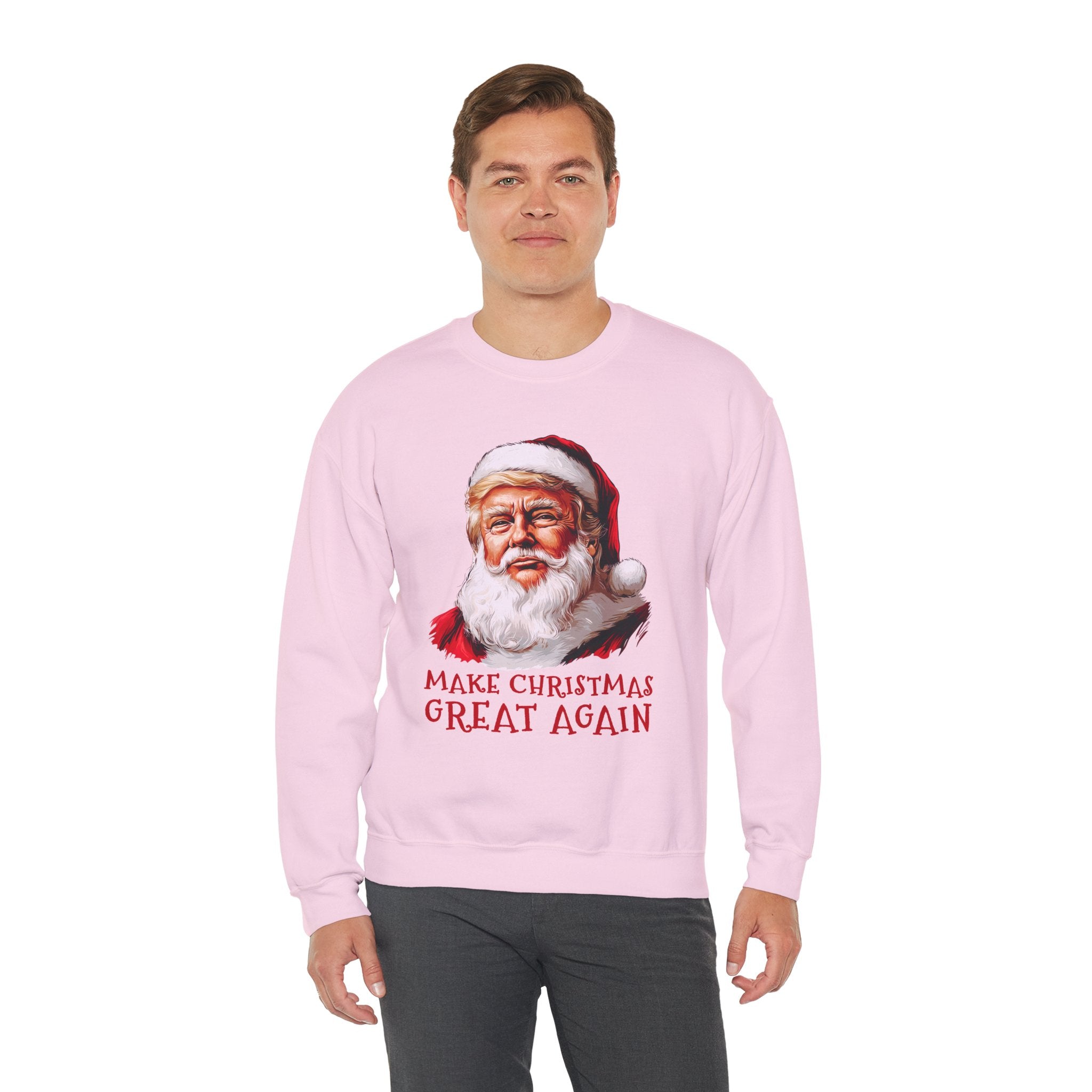 Trump Santa Face Illustration Make Christmas Great Again Sweatshirt