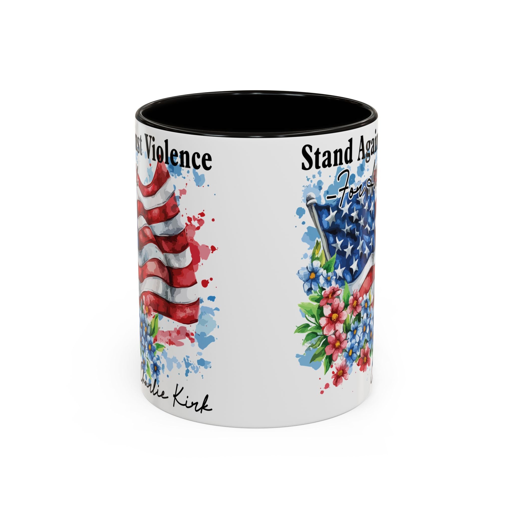 Charlie Kirk Patriotic Coffee Mugs for Inspiration, Stand Against Violence, Colorful Mugs, Gift for Activists, Tea Lovers, 4th of July