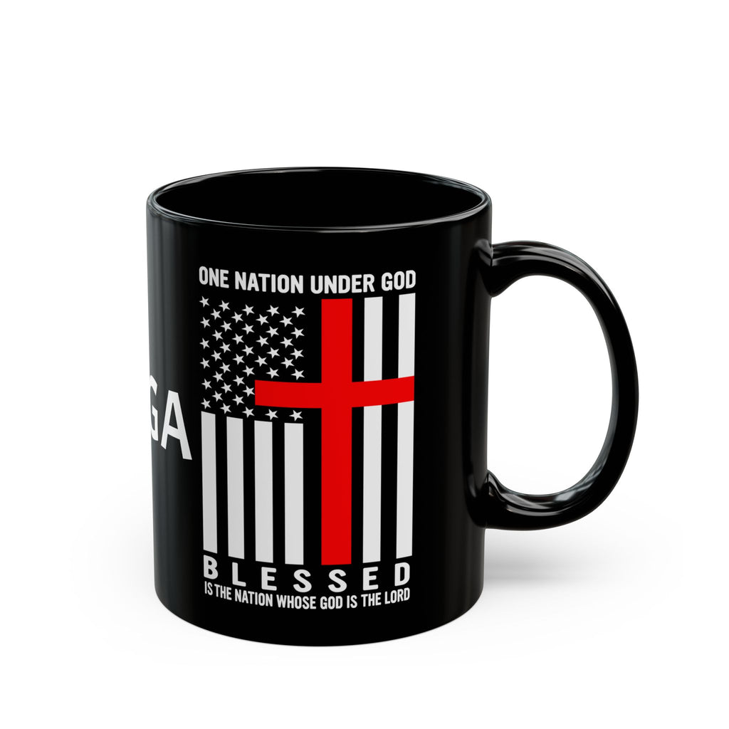MAGA One Nation Under GOD - 11oz Black Mug