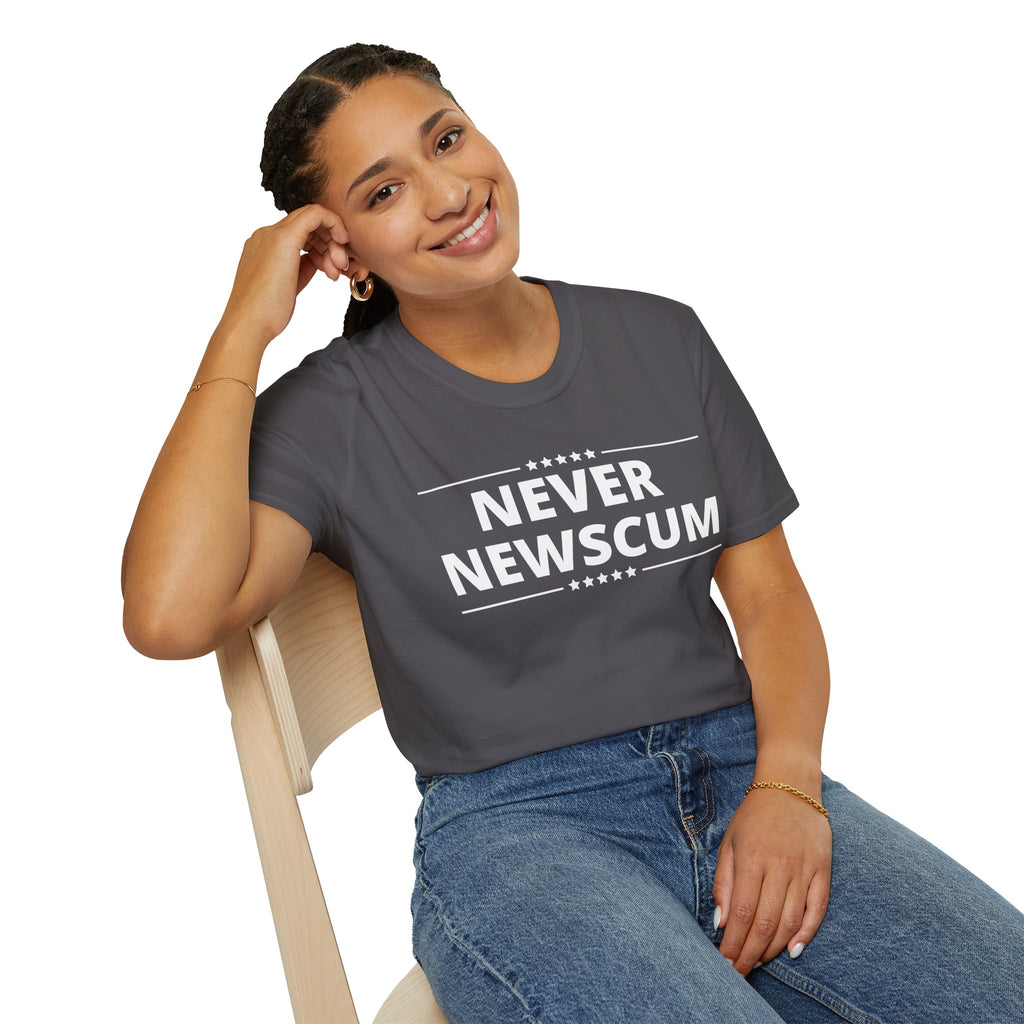 Never Newscum T-Shirt — Bold Political Statement Tee