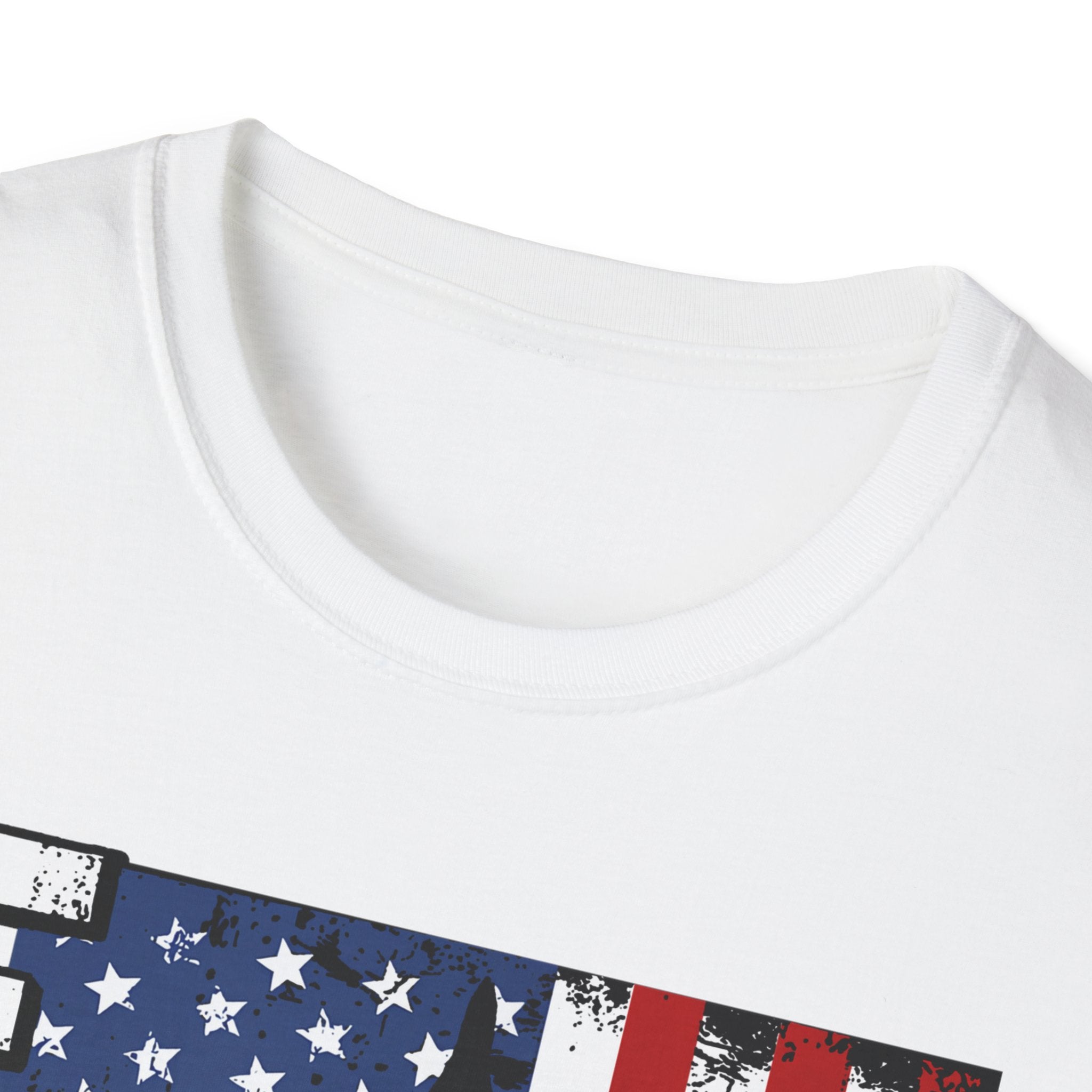 FAFO Patriotic Political Portrait T-Shirt | Flag Background, Bold Lettering