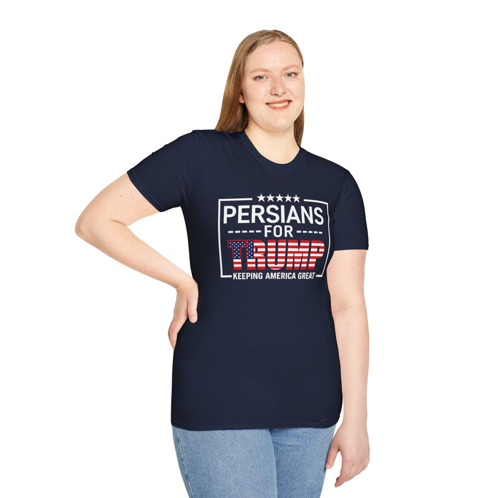 Persians for Trump T-Shirt — Patriotic American Flag Design #Iran #Persia #Trump