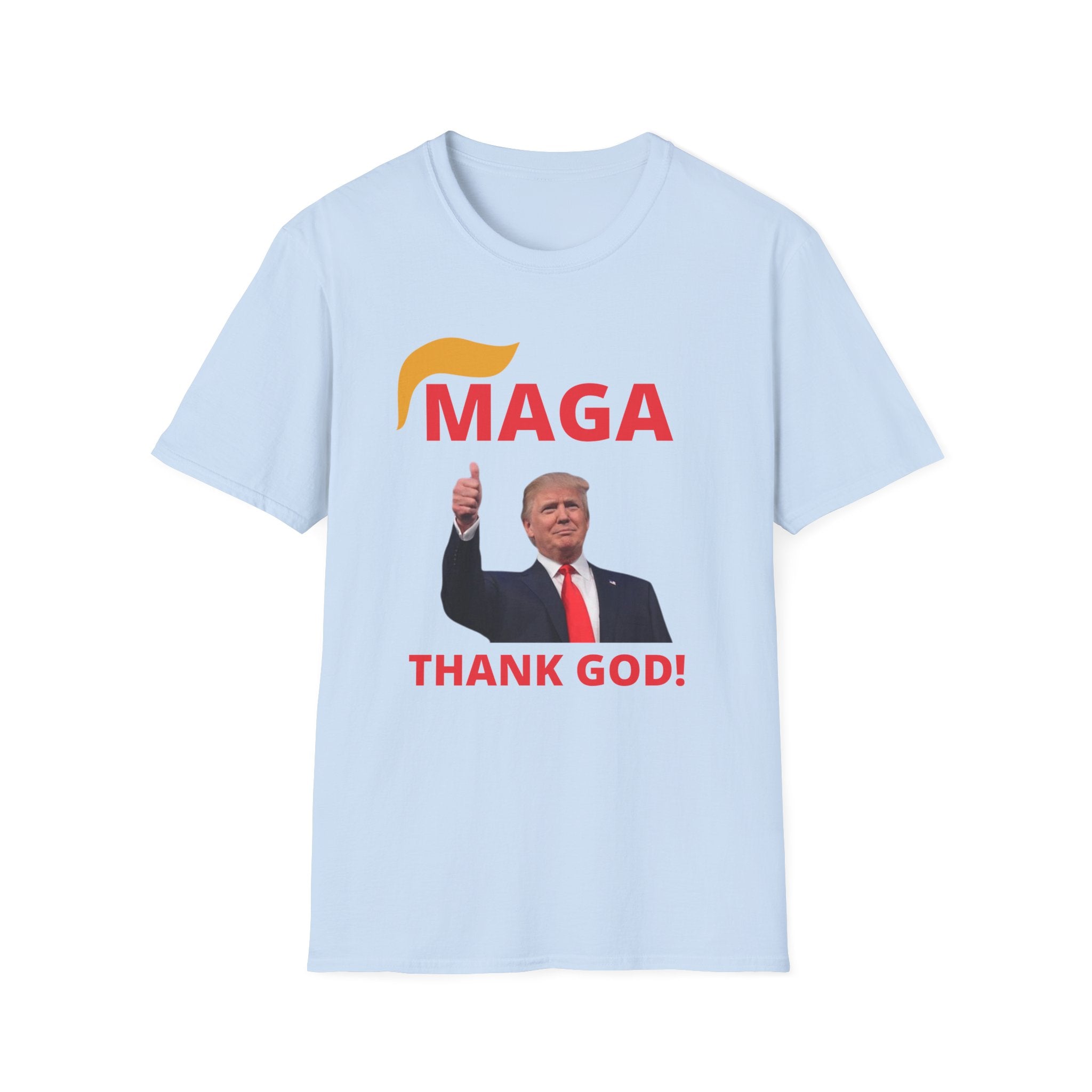 MAGA Thumbs-Up T-Shirt — "THANK GOD!" Political Statement Tee