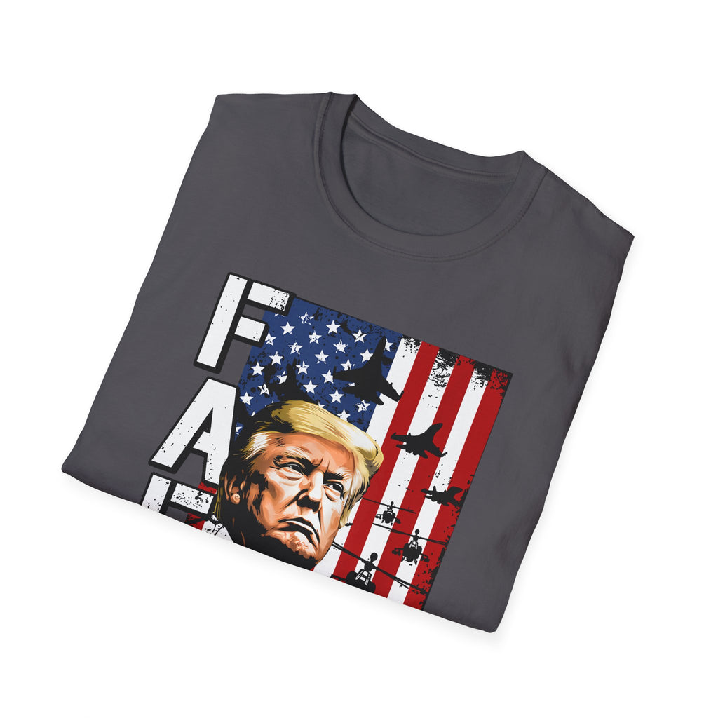 Trump Flag FAFO Graphic T-Shirt — MAGA Patriotic Portrait Tee