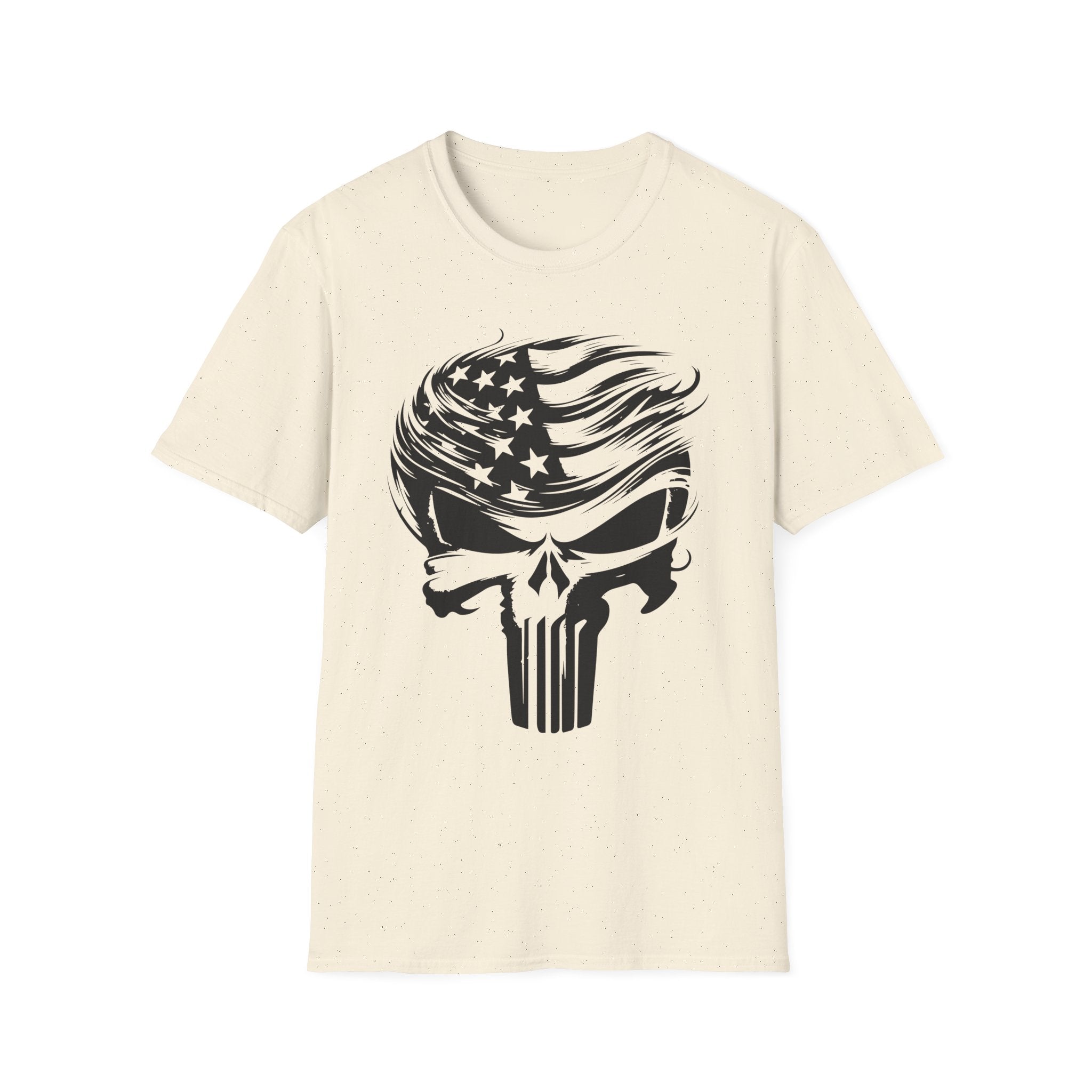 Punisher Patriotic Skull Graphic T-Shirt | Mens Womans  Softstyle Tee, Unique Gift, Casual Wear, Festival Apparel, Statement Shirt
