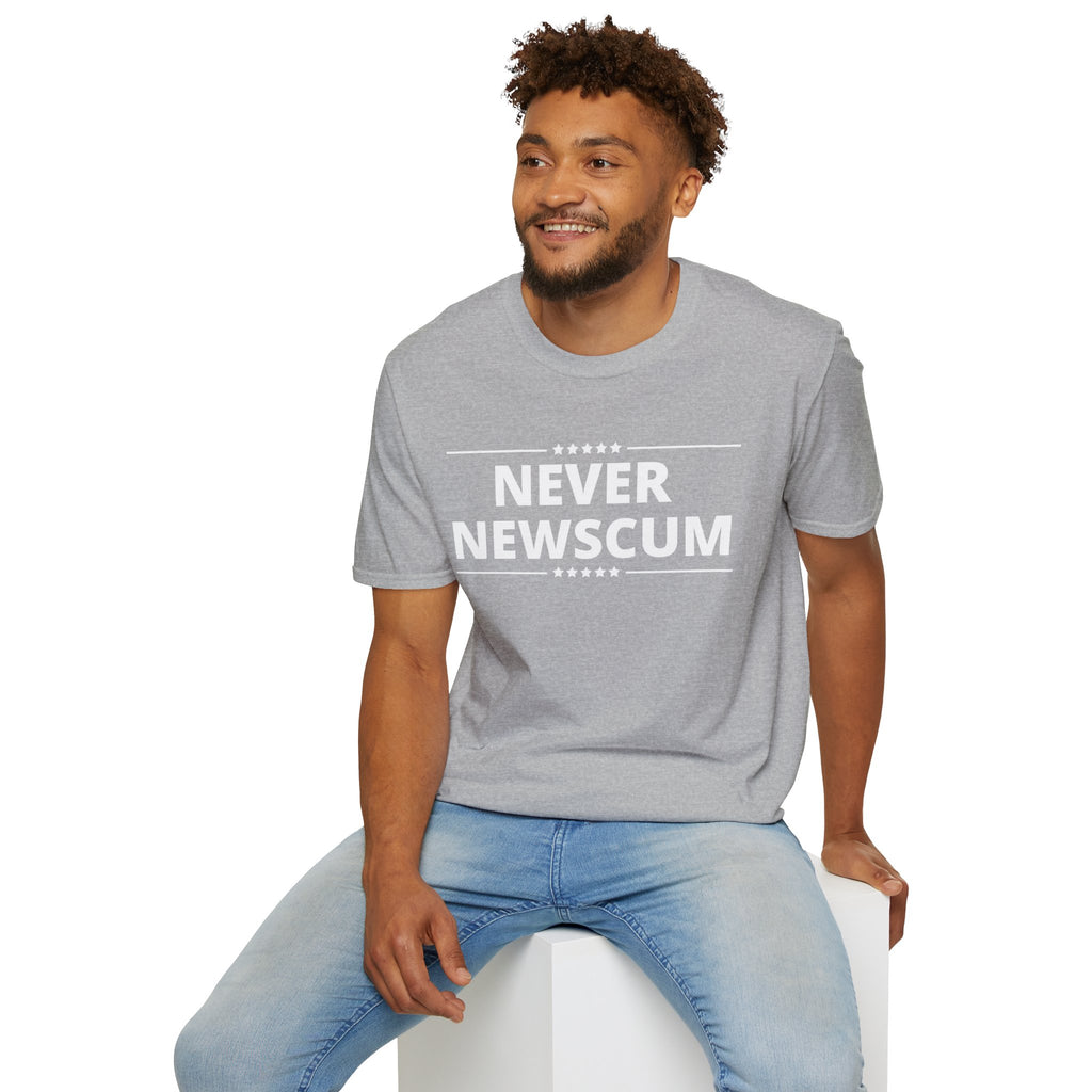 Never Newscum T-Shirt — Bold Political Statement Tee