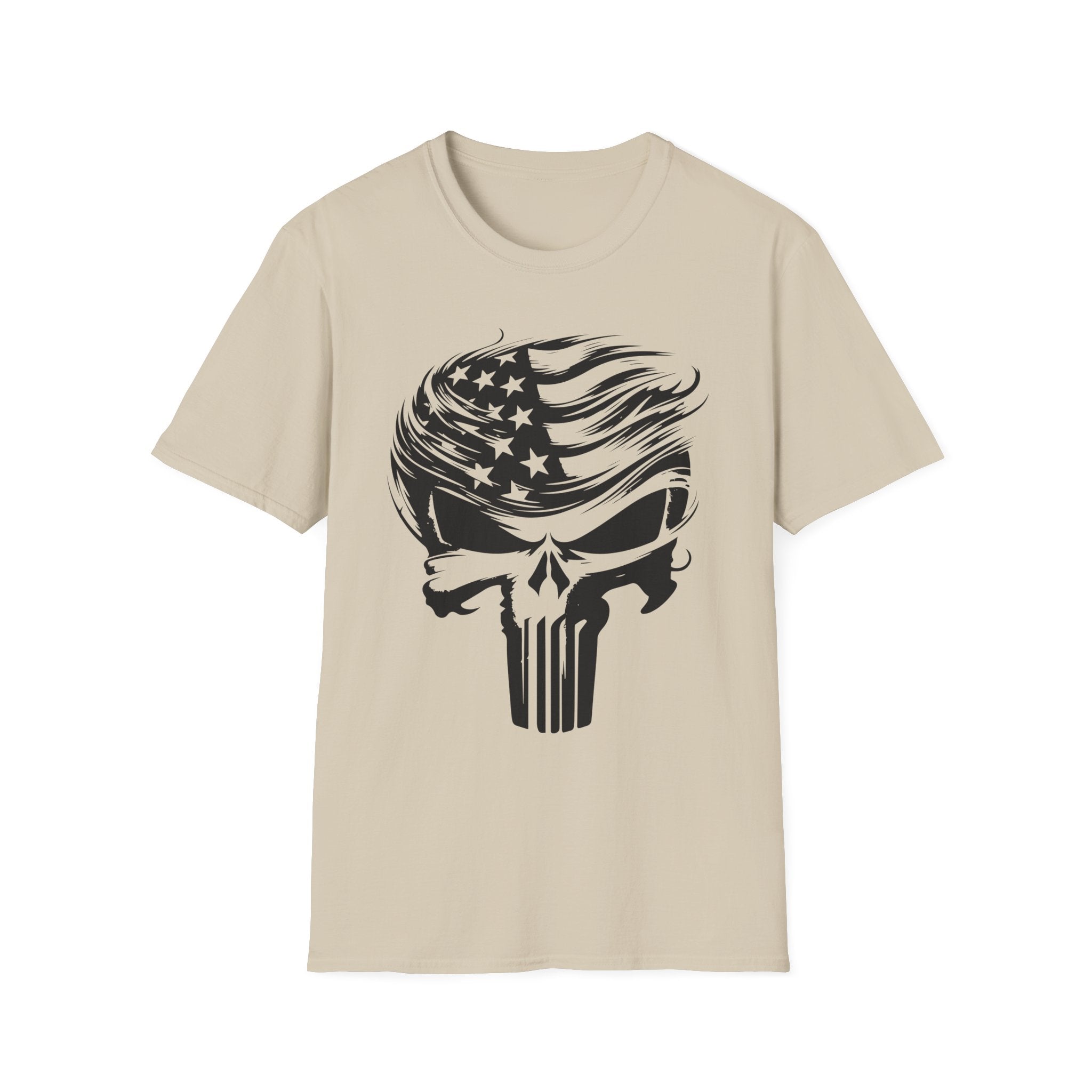 Punisher Patriotic Skull Graphic T-Shirt | Mens Womans  Softstyle Tee, Unique Gift, Casual Wear, Festival Apparel, Statement Shirt
