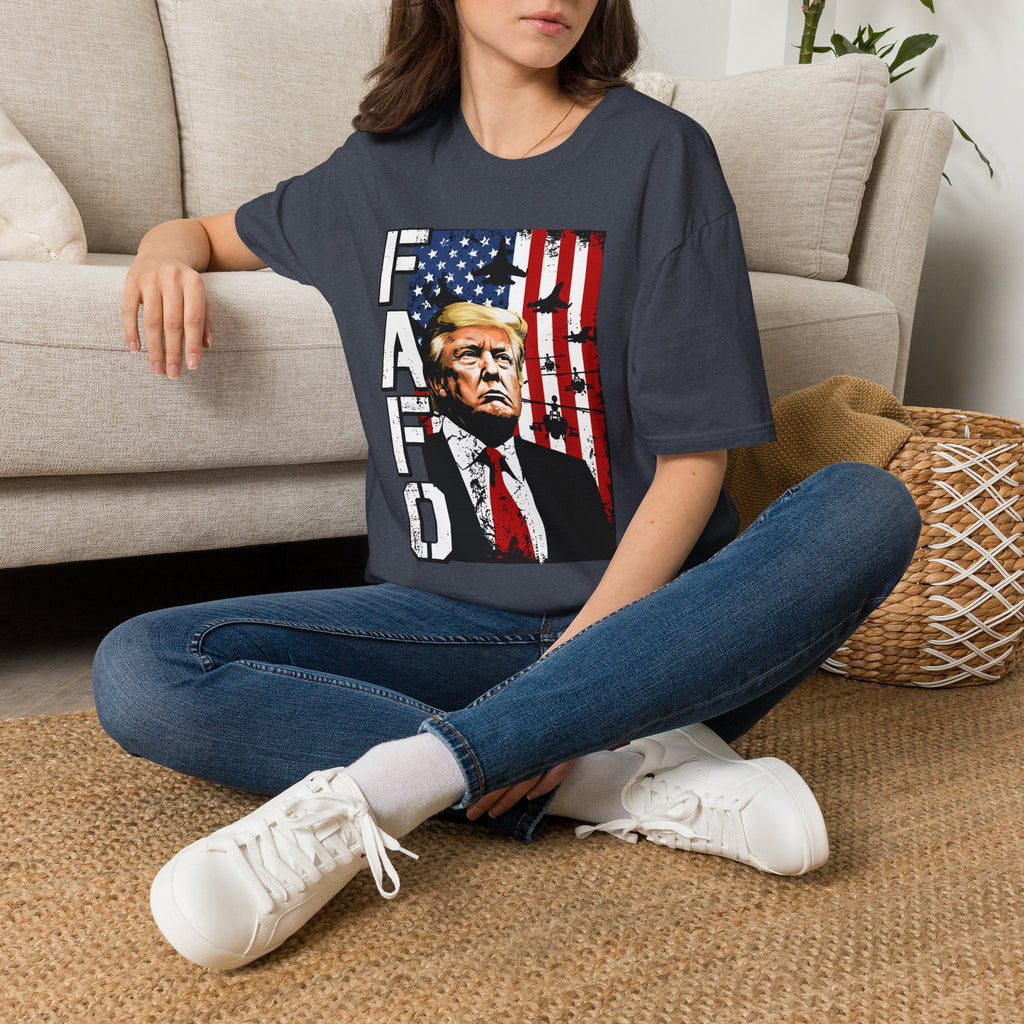 Trump Flag FAFO Graphic T-Shirt — MAGA Patriotic Portrait Tee