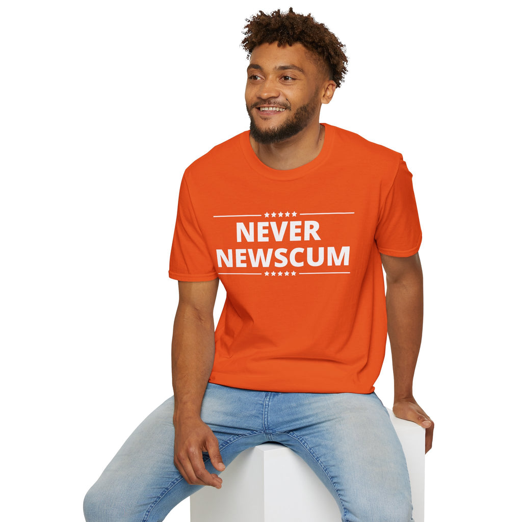 Never Newscum T-Shirt — Bold Political Statement Tee
