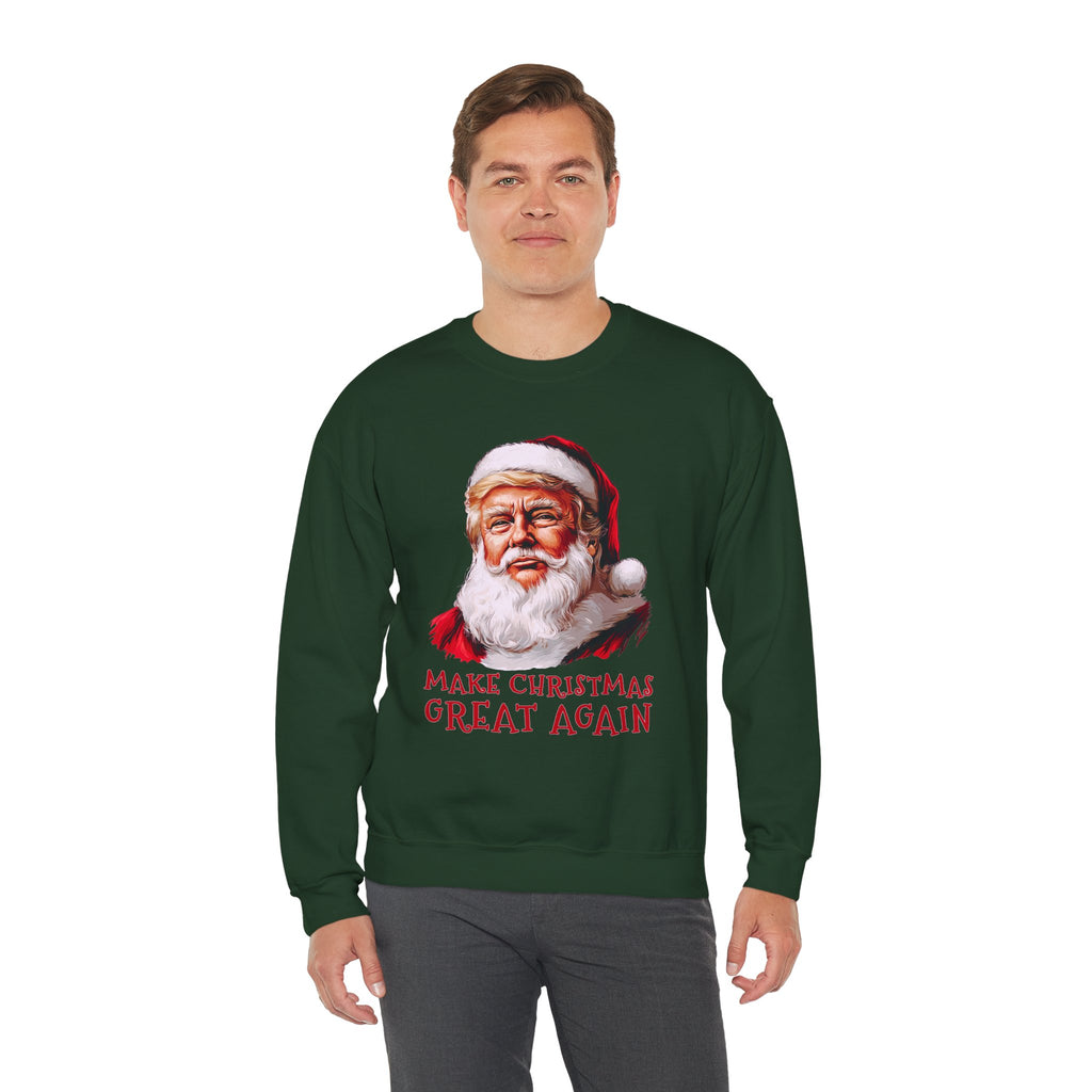 Trump Santa Face Illustration Make Christmas Great Again Sweatshirt