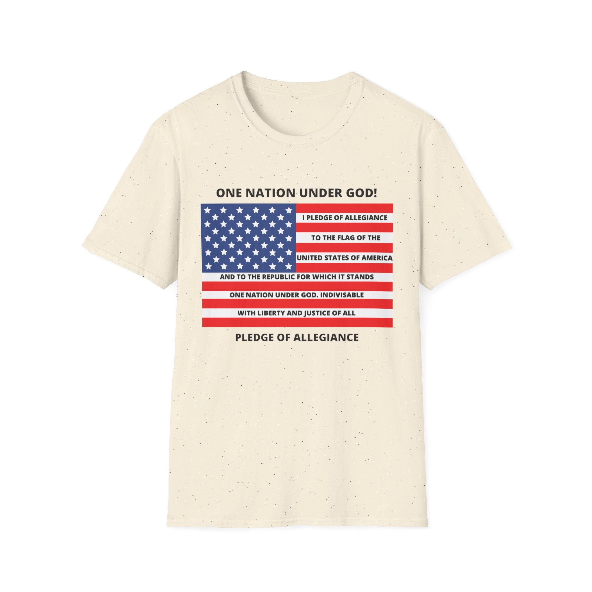Patriotic T-Shirt, One Nation Under God Tee, Pledge of Allegiance Shirt, American Flag Shirt, July 4th Celebration Apparel