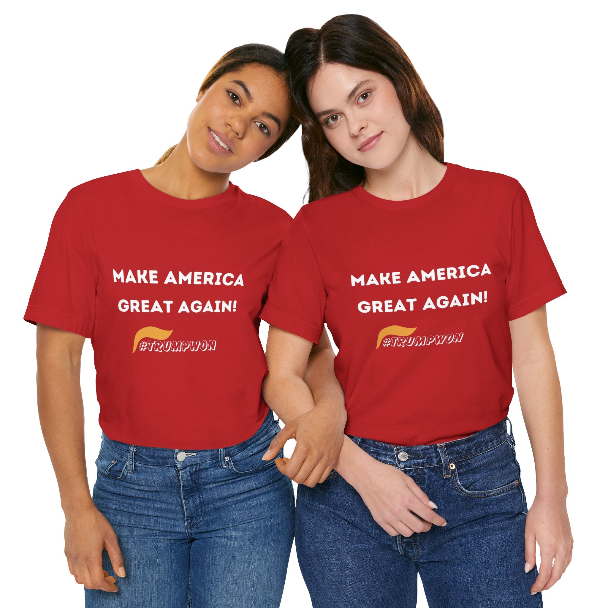 Make America Great Again #TrumpWon Mens Womans Jersey Short Sleeve Tee, Election Tee, Political Shirt, Patriotic Apparel, American Flag Clothing