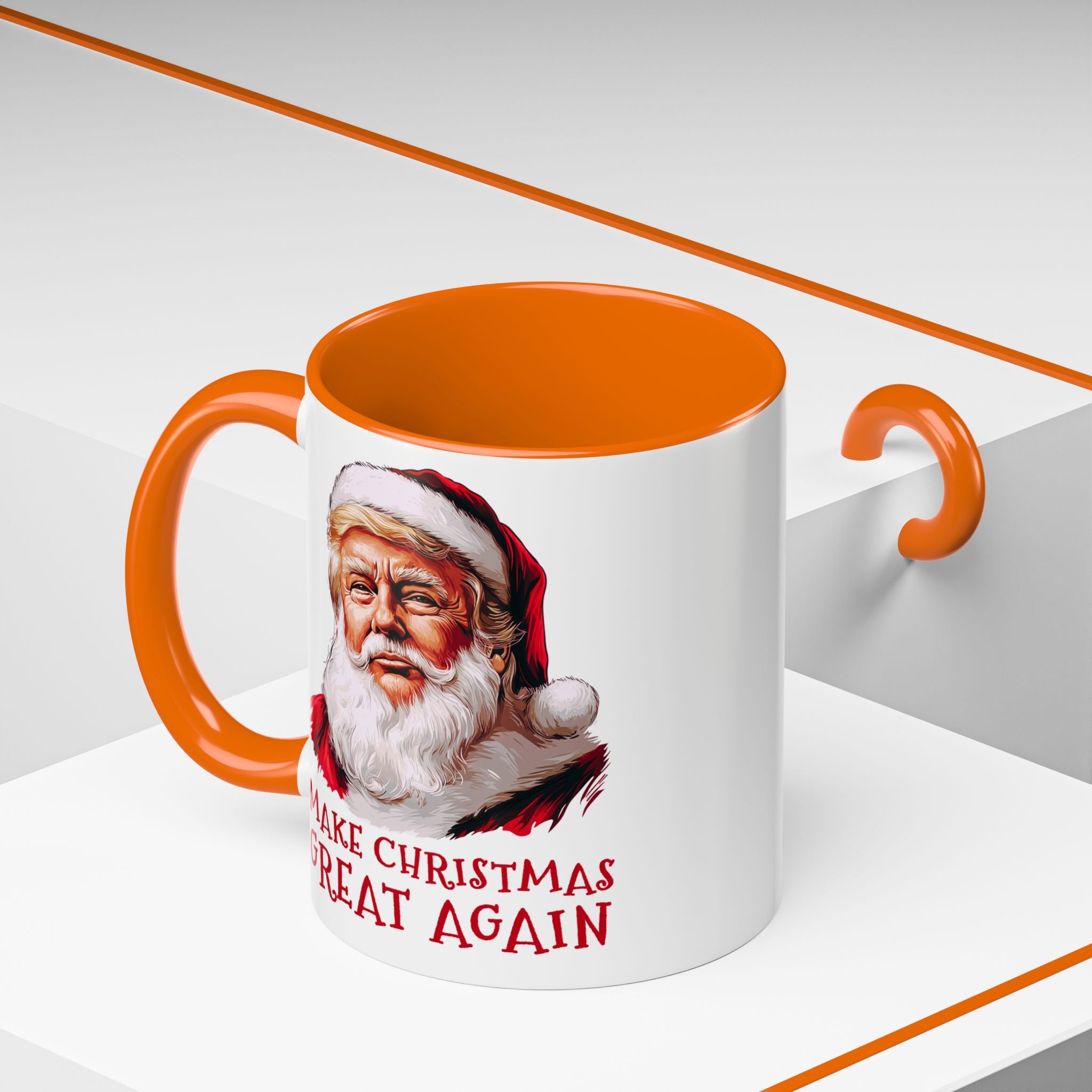 Make Christmas Great Again Mug | Accent Coffee Mug #Trump